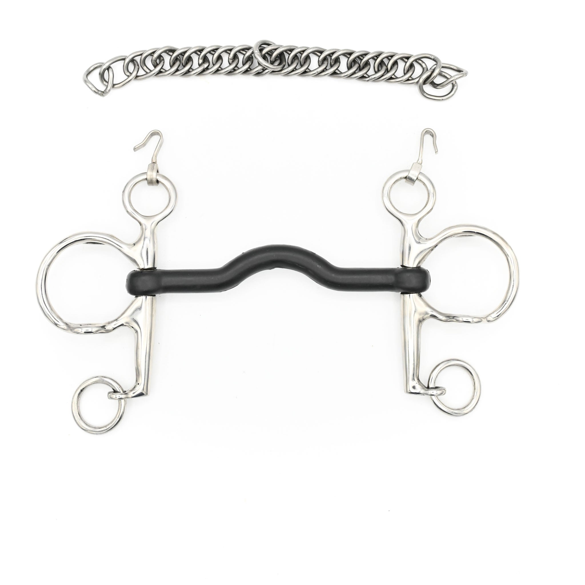 BFCM: Rubber Solid Ported Pelham Gag Combination Bit