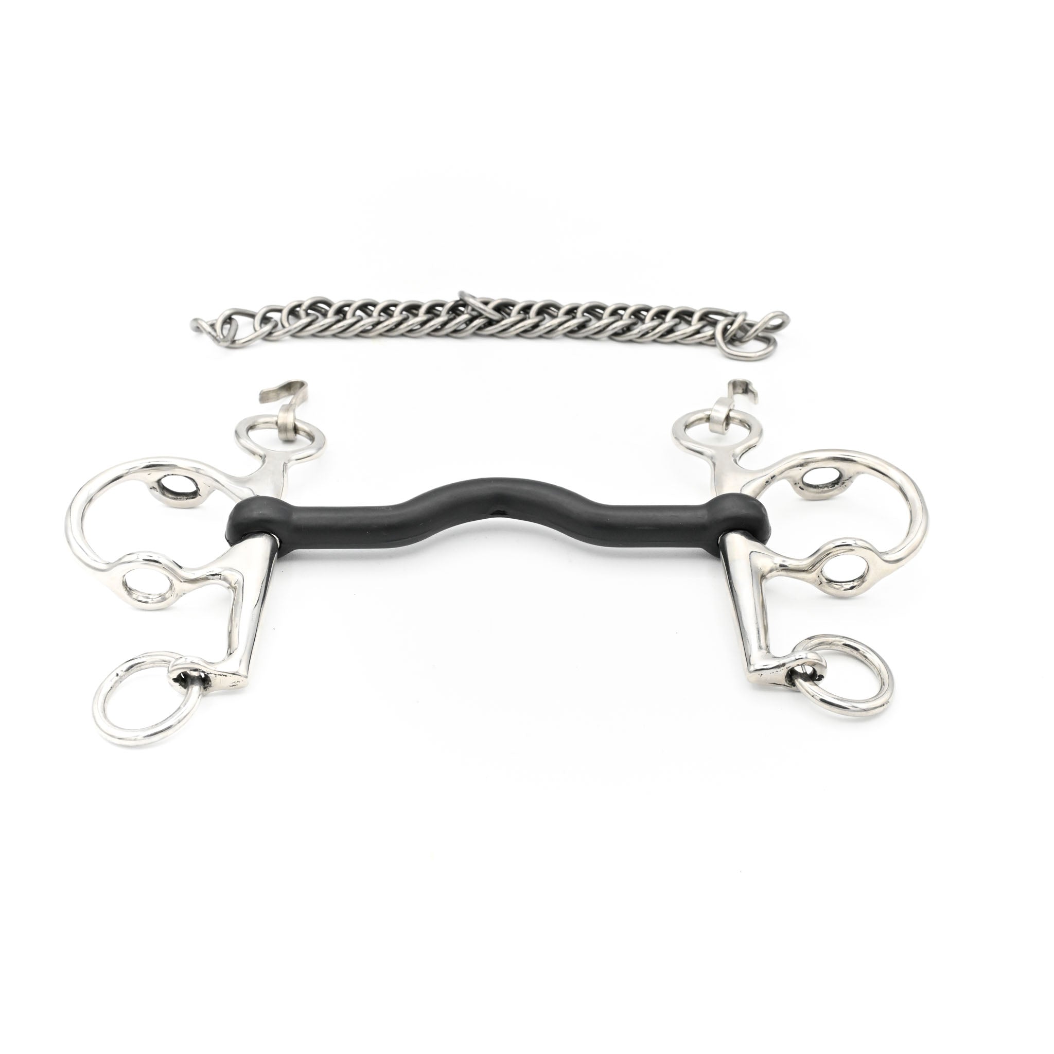 BFCM: Rubber Solid Ported Pelham Gag Combination Bit